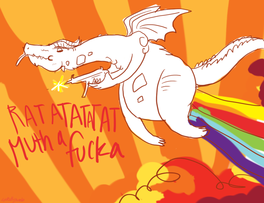 dragon_machine_gun_rainbow_fart_request_by_sweetlynumb63-d52shxb